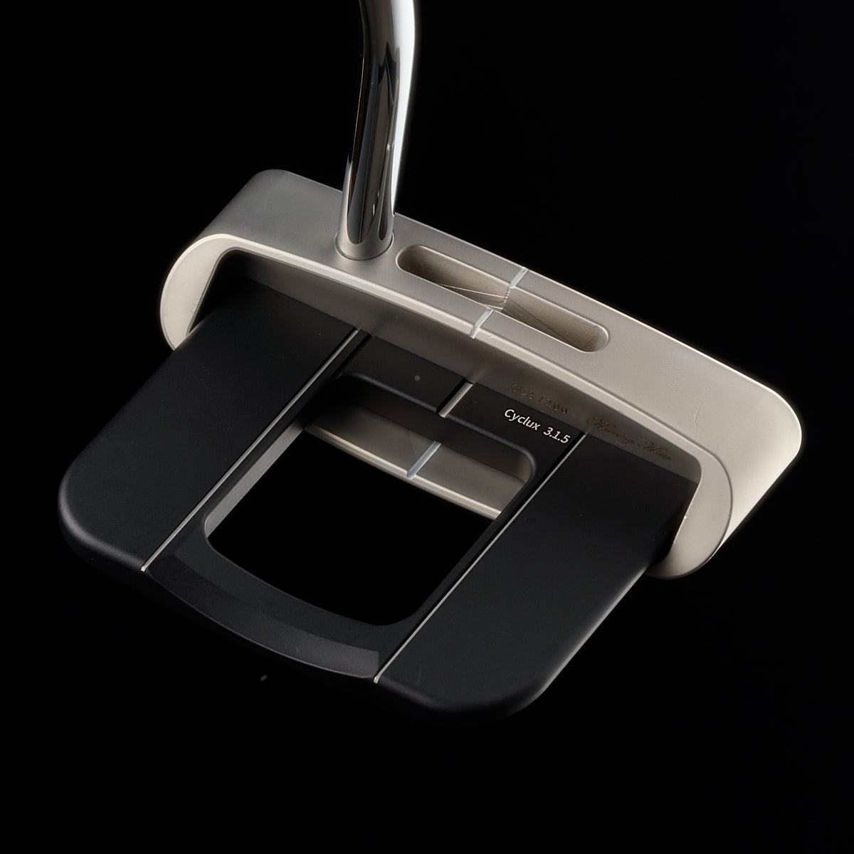 CYCLUX 3.1.5 max stability mallet putter, toe 45-degree view
