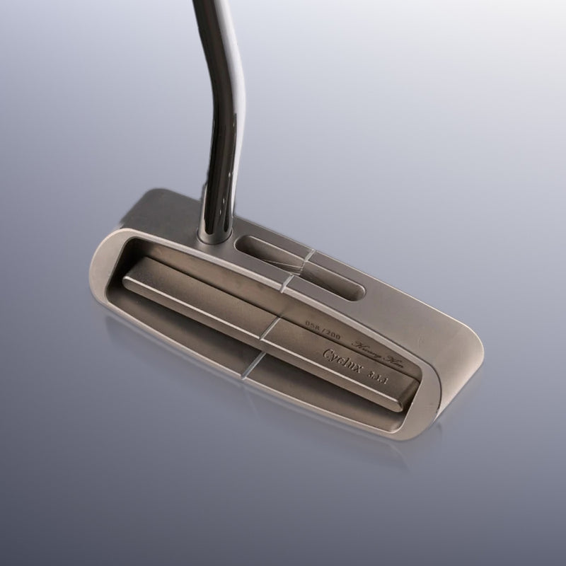 CYCLUX 3.1.1 precision blade putter with MOD1 rear module, rear view