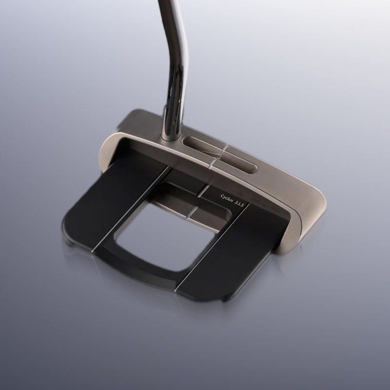 CYCLUX 3.1.5 max stability mallet putter with MOD5 rear module, rear view